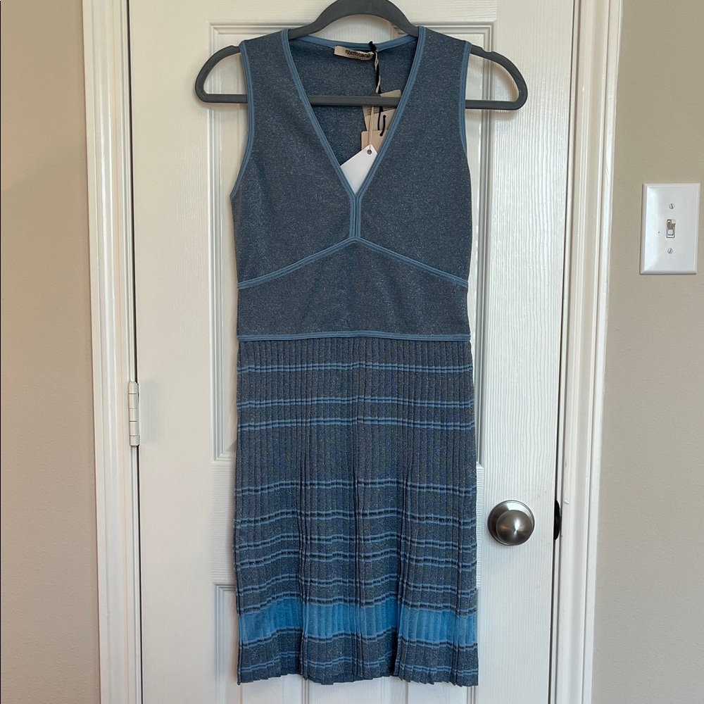 NWT Roberto Cavalli Shimmer Pleated Dress